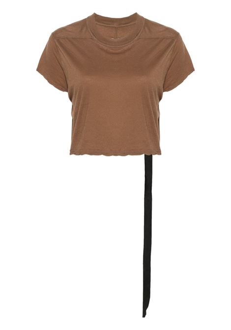 T-shirt Level T crop in marrone - donna RICK OWENS DRKSHDW | DS01D1207BH44